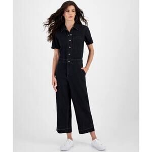Levi's-NWT- Women's Black Denim Jumpsuit Short Sleeve, Romper/Jumpsuit Sz:XXL